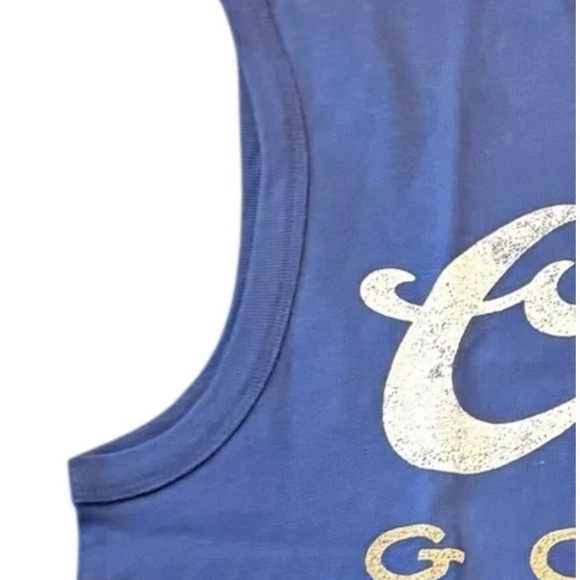NWT Coors Golden Banquet Beer Blue Muscle Tank Top Size S/M - Picture 3 of 3
